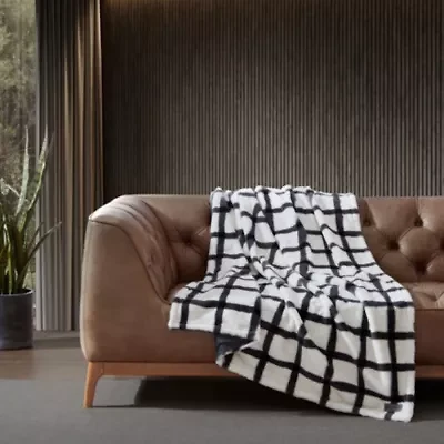 Bunkhouse Plaid Polyester Throw & Pillow Set