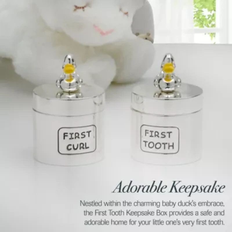 Silver-Plated Baby Duck Keepsake Box Set