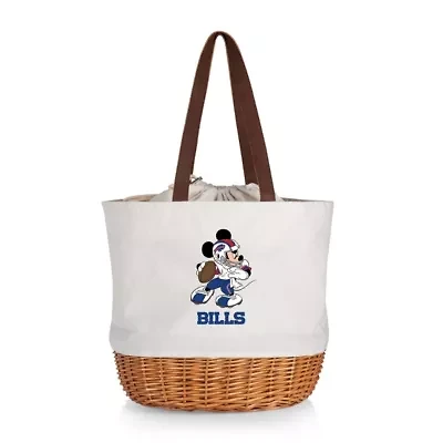 Disney NFL Cobrand Mickey Mouse & Miami Dolphins Coronado Canvas and Willow Basket Tote