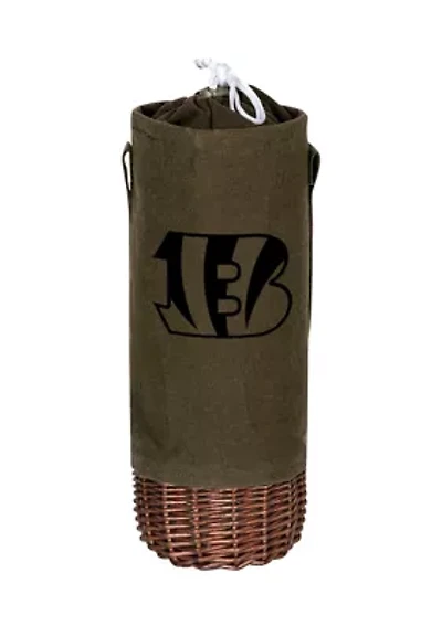NFL Cincinnati Bengals Malbec Insulated Canvas and Willow Wine Bottle Basket