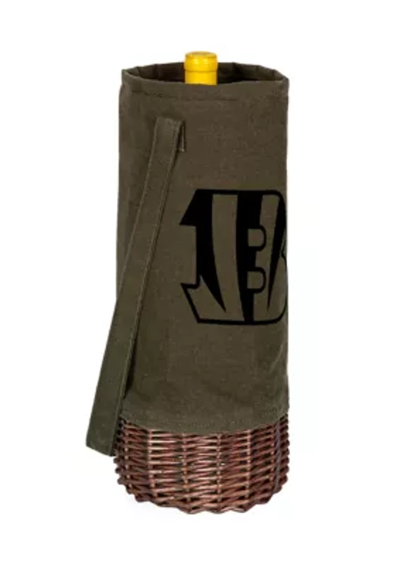 NFL Cincinnati Bengals Malbec Insulated Canvas and Willow Wine Bottle Basket