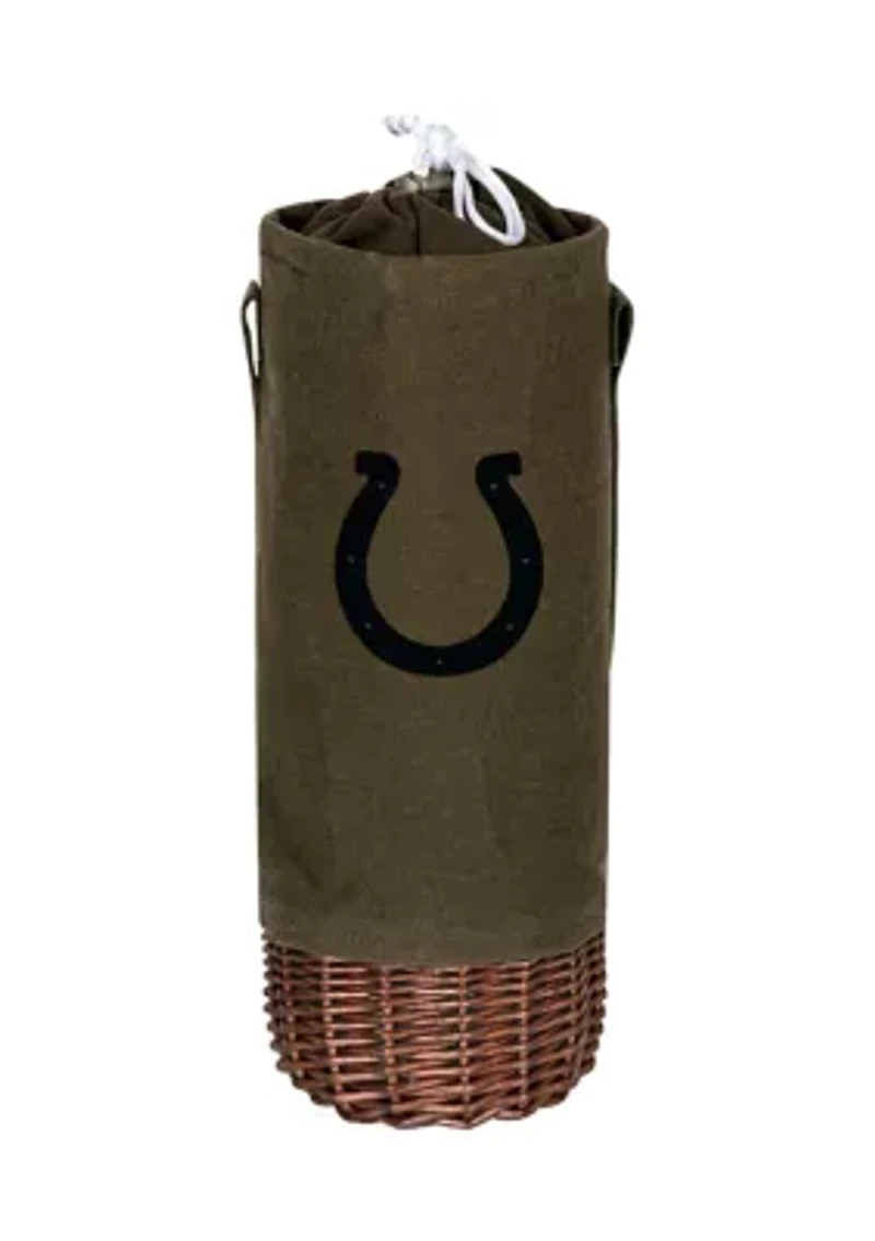 NFL Indianapolis Colts Malbec Insulated Canvas and Willow Wine Bottle Basket