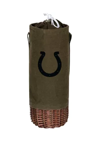 NFL Indianapolis Colts Malbec Insulated Canvas and Willow Wine Bottle Basket