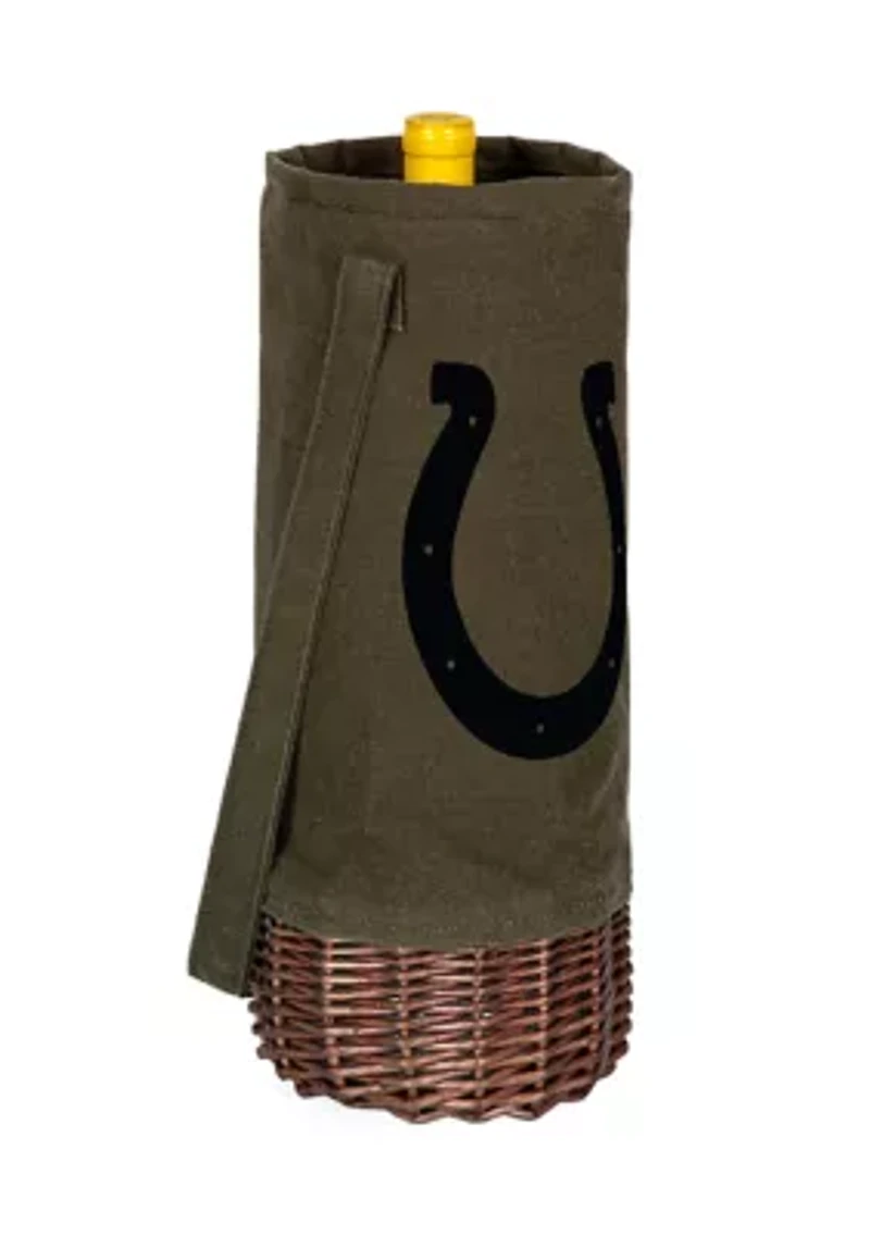 NFL Indianapolis Colts Malbec Insulated Canvas and Willow Wine Bottle Basket