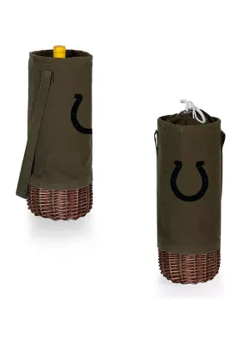 NFL Indianapolis Colts Malbec Insulated Canvas and Willow Wine Bottle Basket