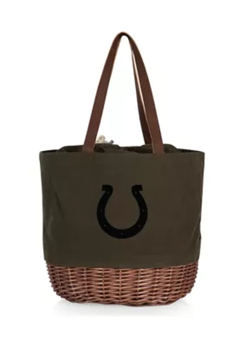 NFL Indianapolis Colts Coronado Canvas and Willow Basket Tote