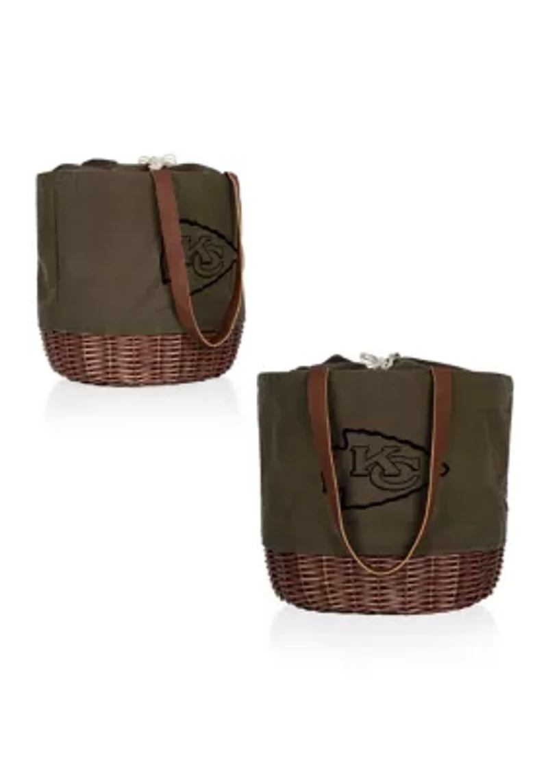 NFL Kansas City Chiefs Coronado Canvas and Willow Basket Tote