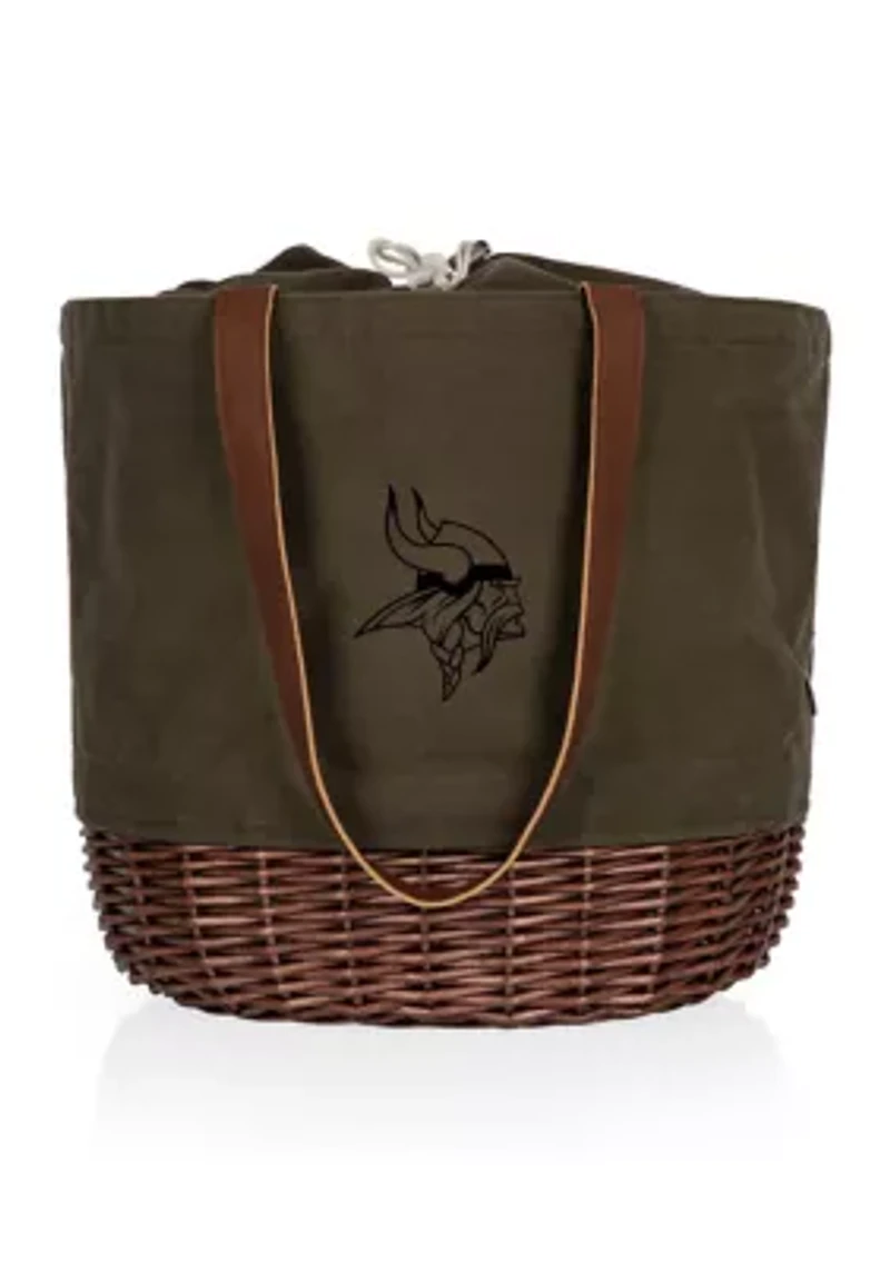 NFL Minnesota Vikings Coronado Canvas and Willow Basket Tote