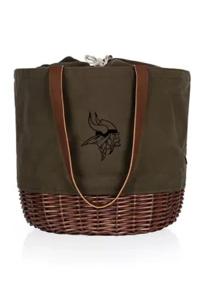 NFL Minnesota Vikings Coronado Canvas and Willow Basket Tote