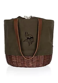 NFL Minnesota Vikings Coronado Canvas and Willow Basket Tote