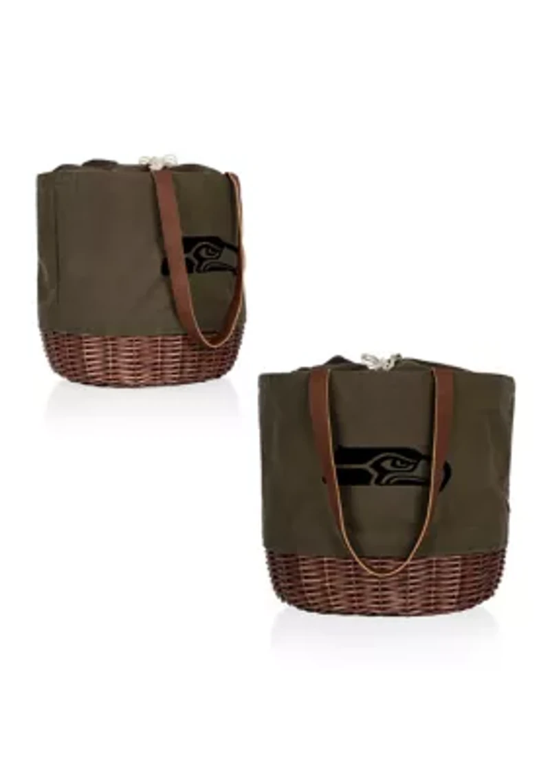 NFL Seattle Seahawks Coronado Canvas and Willow Basket Tote
