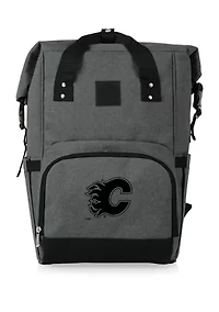 NHL Calgary Flames On The Go Roll-Top Cooler Backpack