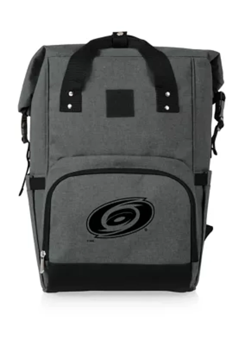 NHL Carolina Hurricanes On The Go Roll-Top Cooler Backpack