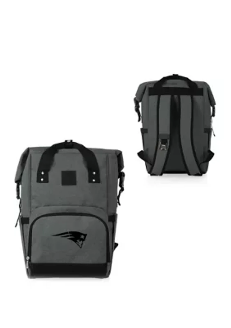 NFL New England Patriots On The Go Roll-Top Cooler Backpack