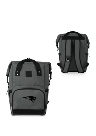 NFL New England Patriots On The Go Roll-Top Cooler Backpack