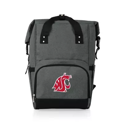 NCAA Washington State Cougars On The Go Roll Top Cooler Backpack