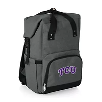 NCAA TCU Horned Frogs On The Go Roll Top Cooler Backpack