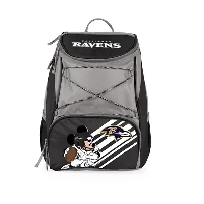 Disney NFL Cobrand Mickey Mouse & Baltimore Ravens PTX Insulated Soft Cooler Backpack