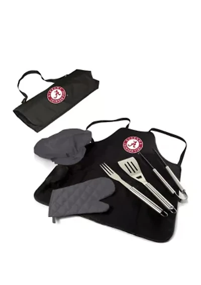 NCAA Alabama Crimson Tide BBQ Apron Tote Pro Grill Set
