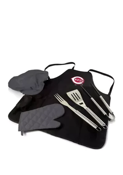 MLB Cincinnati Reds BBQ Apron Tote Pro Grill Set