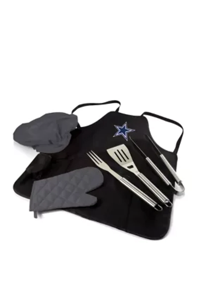 NFL Dallas Cowboys BBQ Apron Tote Pro Grill Set
