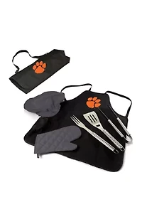 NCAA Clemson Tigers BBQ Apron Tote Pro Grill Set