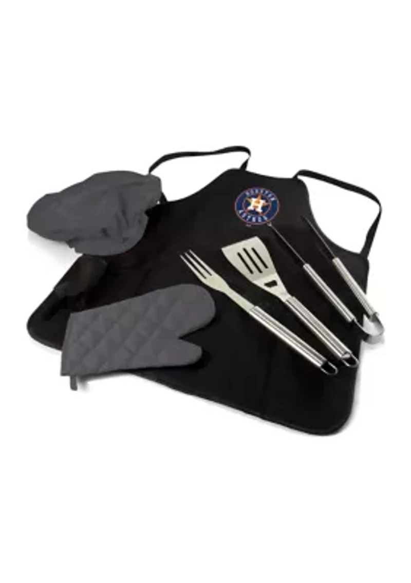 MLB Houston Astros BBQ Apron Tote Pro Grill Set