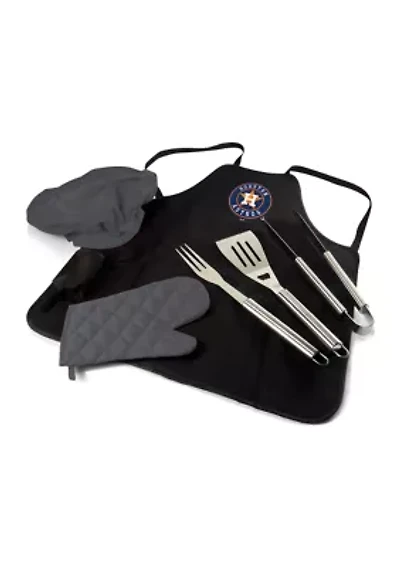 MLB Houston Astros BBQ Apron Tote Pro Grill Set
