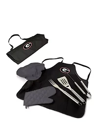 NCAA Georgia Bulldogs BBQ Apron Tote Pro Grill Set