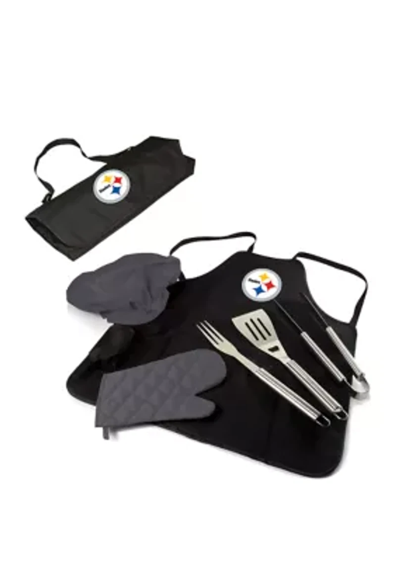 NFL Pittsburgh Steelers BBQ Apron Tote Pro Grill Set