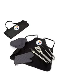NFL Pittsburgh Steelers BBQ Apron Tote Pro Grill Set