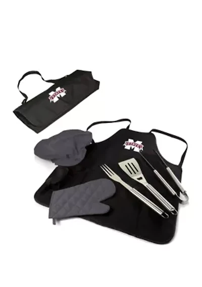 NCAA Mississippi State Bulldogs BBQ Apron Tote Pro Grill Set