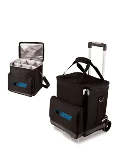 NFL Carolina Panthers Cellar 6-Bottle Wine Carrier & Cooler Tote with Trolley