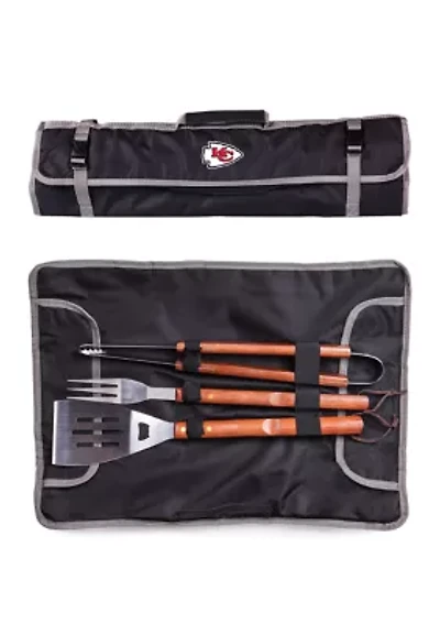 NFL Kansas City Chiefs 3 Piece BBQ Tote & Grill Set