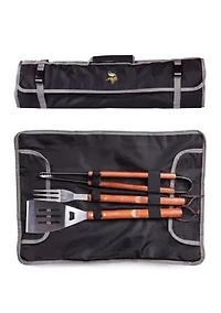 NFL Minnesota Vikings 3 Piece BBQ Tote & Grill Set