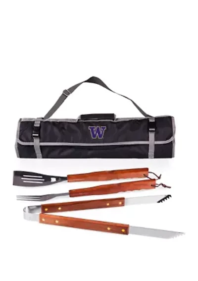 NCAA Washington Huskies 3-Piece BBQ Tote & Grill Set