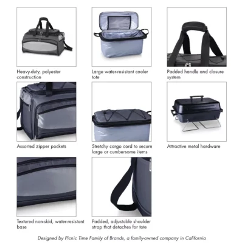 NCAA Rhode Island Rams Buccaneer Portable Charcoal Grill and Cooler Tote