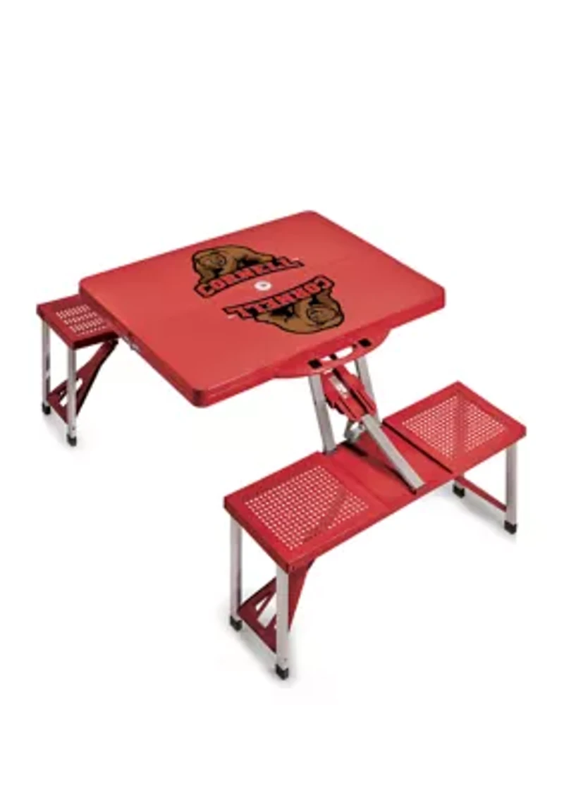 NCAA Cornell Big Red Picnic Table Portable Folding Table with Seats
