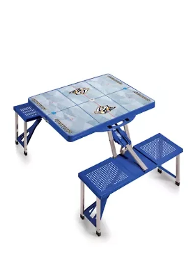 NHL Nashville Predators Picnic Table Portable Folding Table with Seats