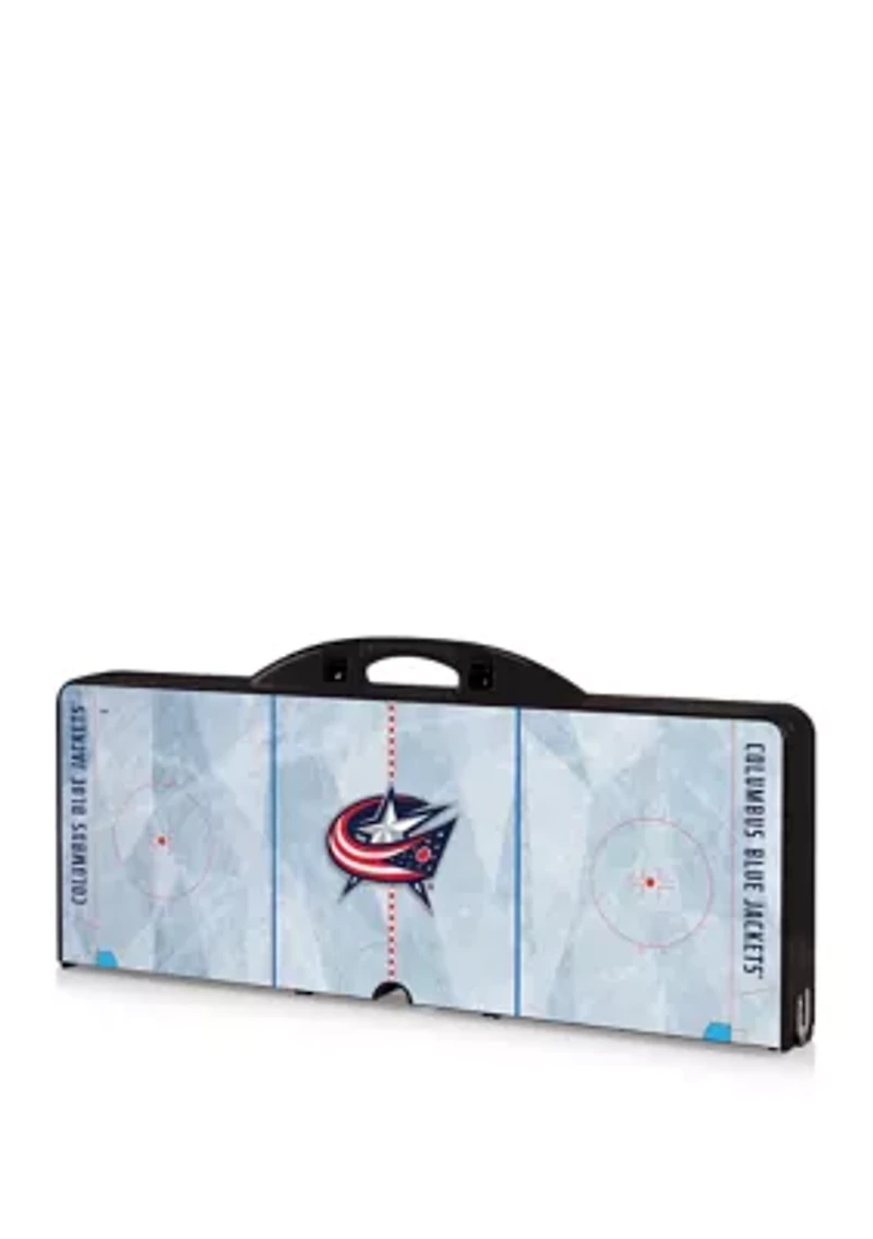 NHL Columbus Blue Jackets Picnic Table Portable Folding Table with Seats