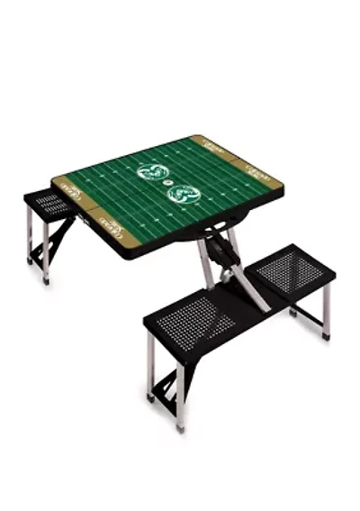 NCAA Colorado State Rams Picnic Table Portable Folding Table with Seats