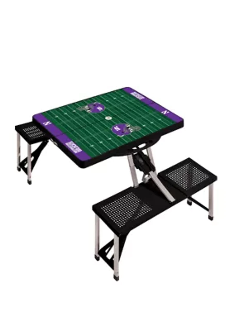 NCAA Northwestern Wildcats Picnic Table Portable Folding Table with Seats