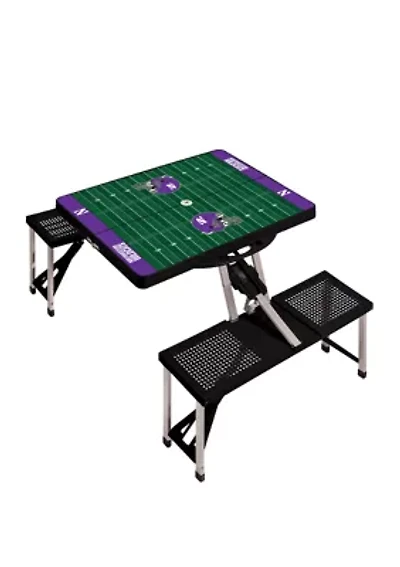 NCAA Northwestern Wildcats Picnic Table Portable Folding Table with Seats