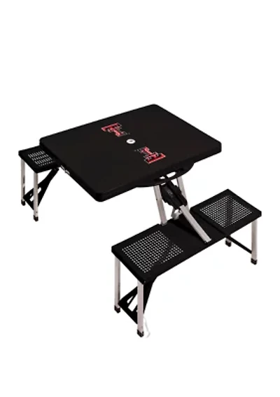 NCAA Texas Tech Red Raiders Picnic Table Portable Folding Table with Seats
