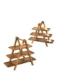 NCAA Georgia Bulldogs Serving Ladder 3 Tiered Serving Station