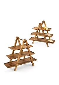 NFL New York Giants Serving Ladder - 3 Tiered Serving Station