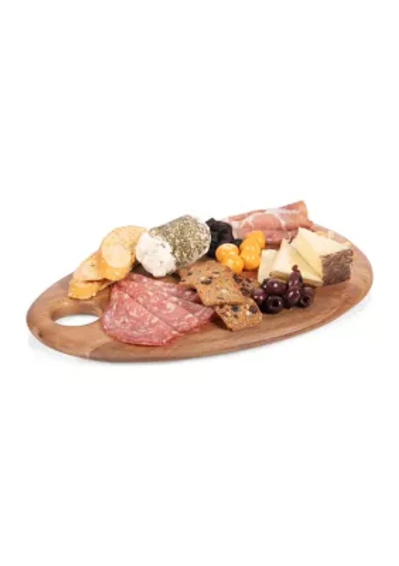 NCAA USC Trojans Pebble Shaped Acacia Serving Board 