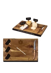 NCAA Auburn Tigers Delio Acacia Cheese Cutting Board and Tools Set