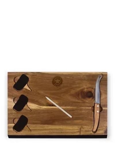 MLB Houston Astros Delio Acacia Cheese Cutting Board & Tools Set