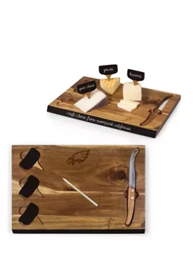 NFL Philadelphia Eagles Delio Acacia Cheese Cutting Board & Tools Set